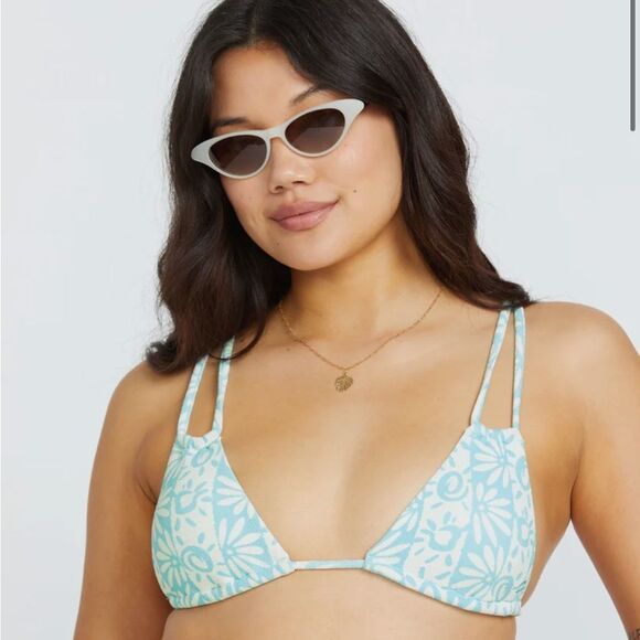 Billabong Happy Dance Avery Slide Tri Bikini Top - Picture 1 of 7